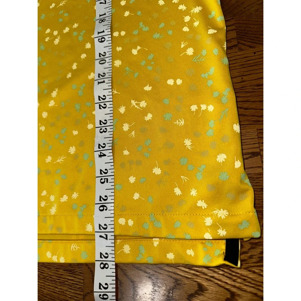Nike Dri-Fit Victory Tour Floral Golf Polo Yellow Gold Floral Medium